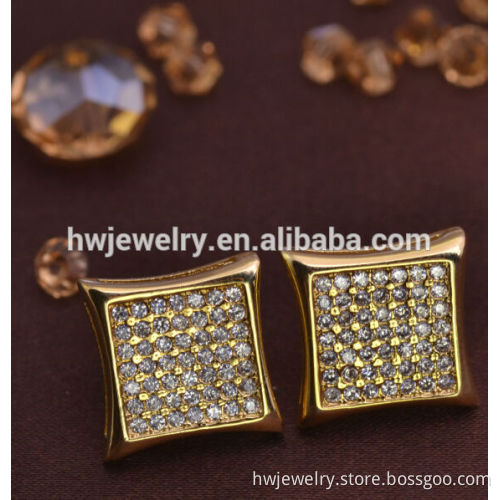LSE856 screw back men earrings silver